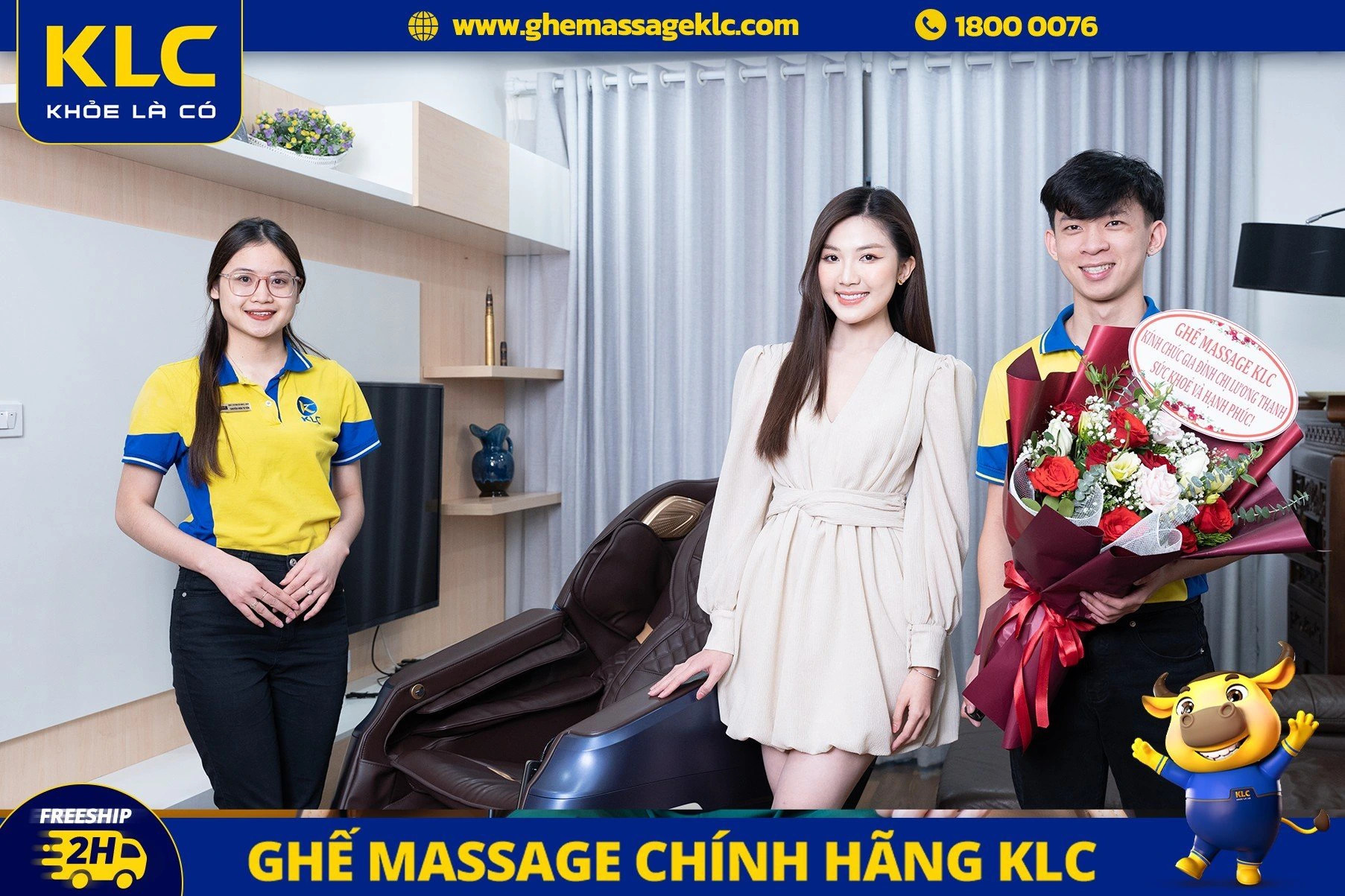 diễn viên Lương Thanh lựa chọn ghế massage KLC