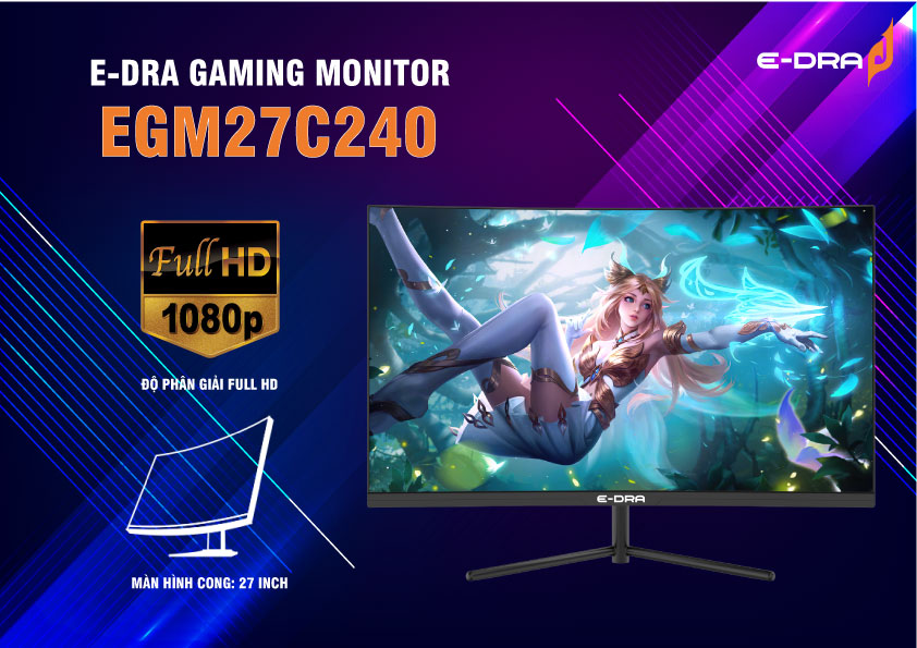 Màn hình Gaming Cong E-DRA EGM27C240 27 inch FullHD 240hz