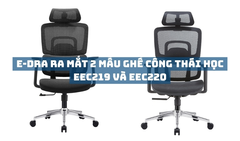 E-Dra ra mắt 2 mẫu ghế công thái học mới EEC219 và EEC220
