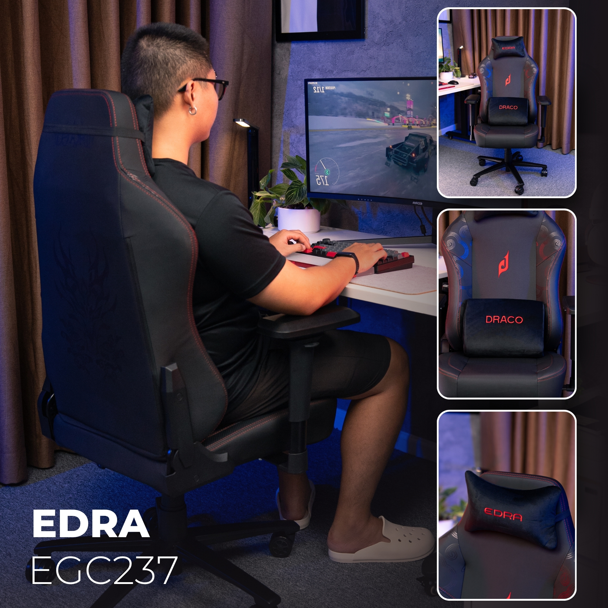 Ghế gaming EDRA New Draco EGC237
