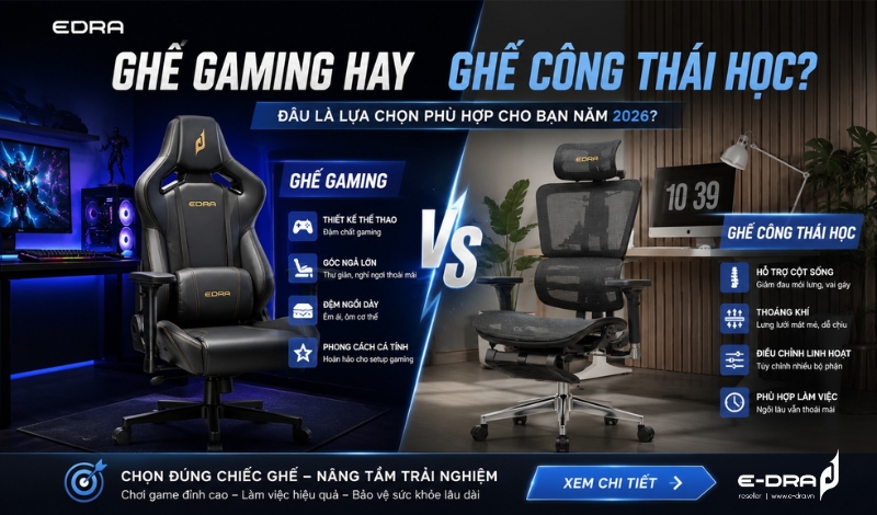 Ghế Gaming Hay Ghế Công Thái Học?