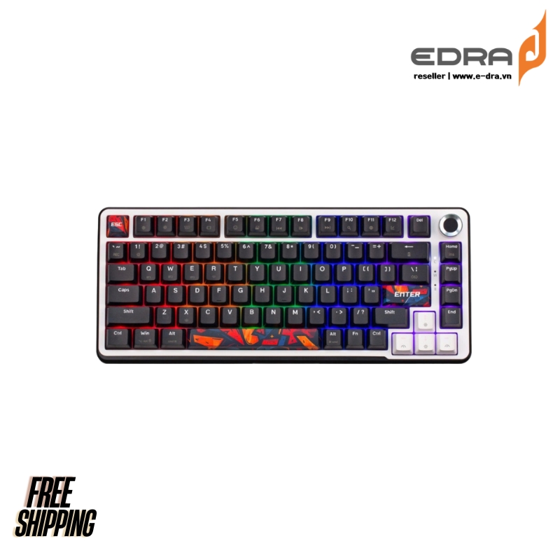 Bàn phím cơ không dây EDRA EK375S Triple Mode