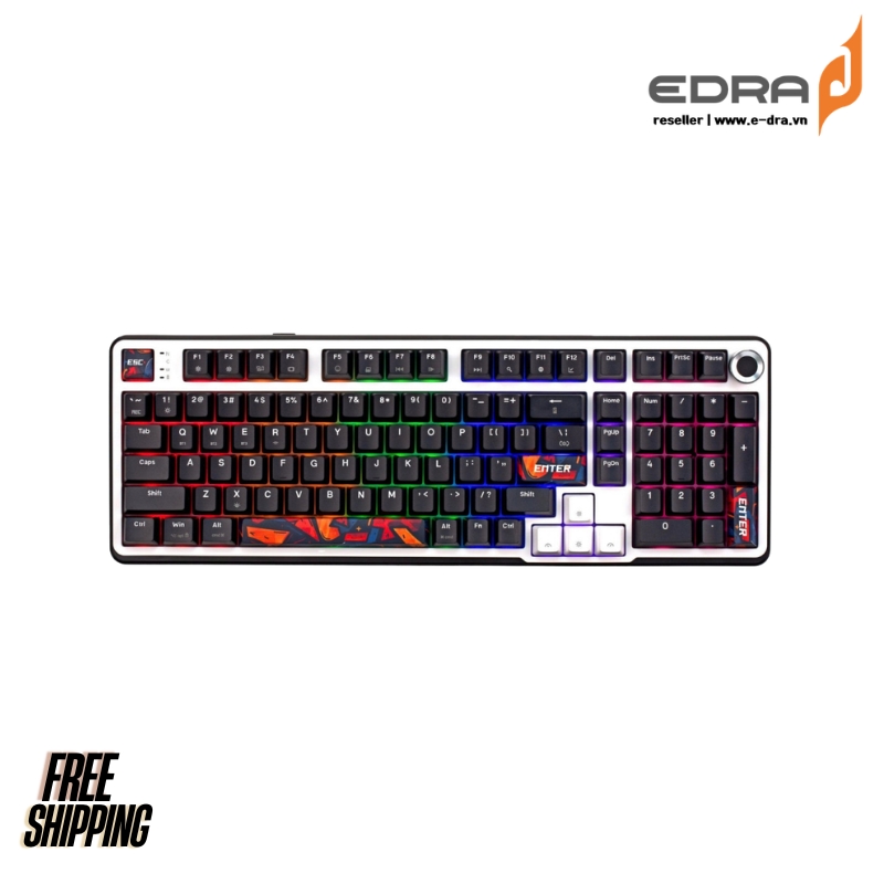 Bàn phím cơ không dây EDRA EK398S Triple Mode