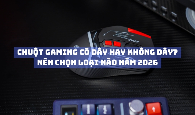 Chuột gaming có dây hay không dây? Nên chọn loại nào năm 2026?